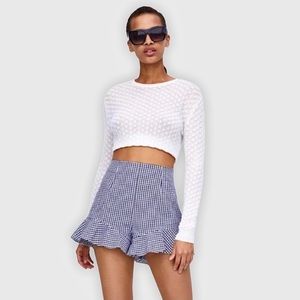 [NWOT] ZARA ruffle - hem shorts